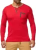 Sweatshirt  med v-udskæring og brystlomme - 5 farver at vælge imellem