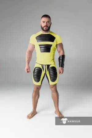 Armored. Men's Fetish Shorts. Codpiece. Thigh pads