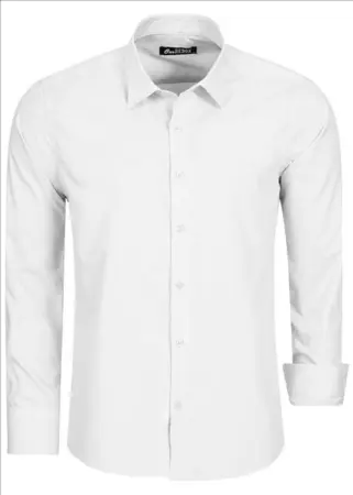 Hvid slim fit skjorte