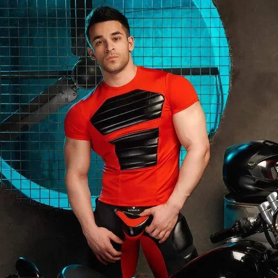 Armored. Men's T-Shirt. Spandex. Front Pads – Official Maskulo Store