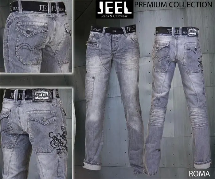 JEEL Designer Jeans roma grå