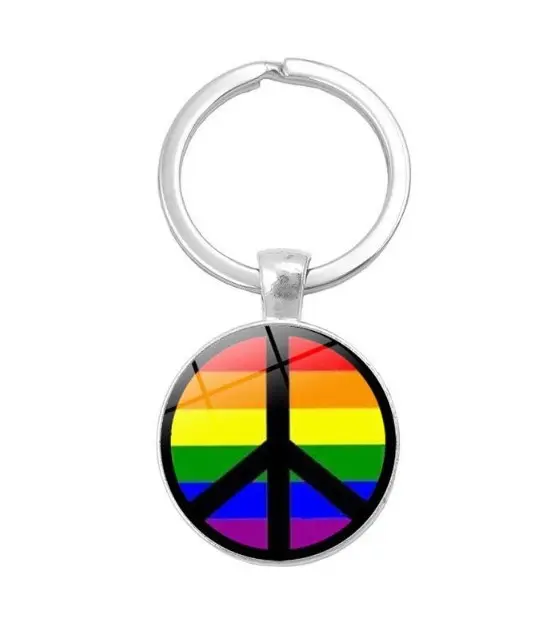 Rainbow pride nøglering  - 11 forskellige at vælge imellem