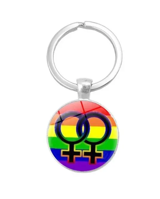Rainbow pride nøglering  - 11 forskellige at vælge imellem
