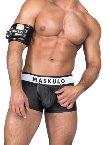 MASKULO Fetish Boxers ARMORED. Rubber Look