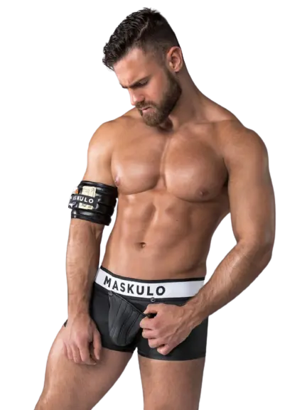 MASKULO Fetish Boxers ARMORED. Rubber Look