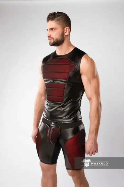 MASKULO ARMORED. COLOR-UNDER. MEN'S TANK TOP. FRONT PADS