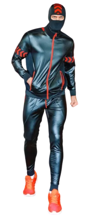 Maskulo mens fetish leatherette jacket