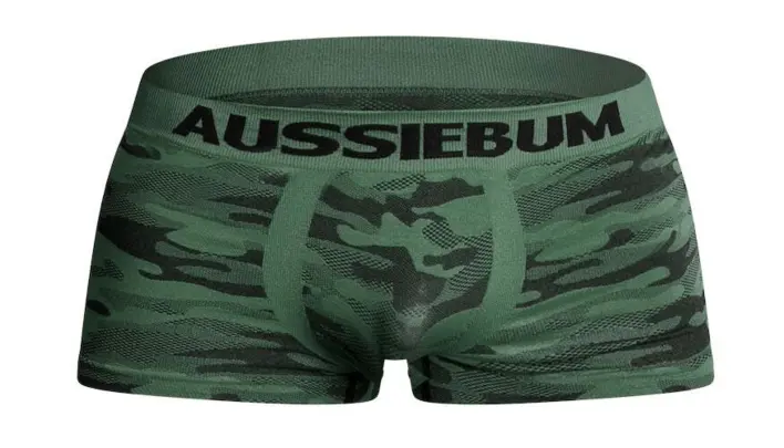 AussieBum BodyStretch boksershorts i army set forfra