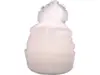 Tophue med kvast hvid