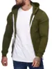 Hoodie med lynlås og uden logo
army grøn