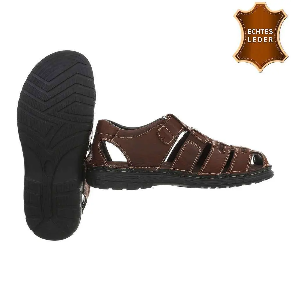 Læder sandal brun