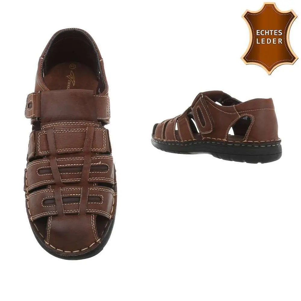 Læder sandal brun