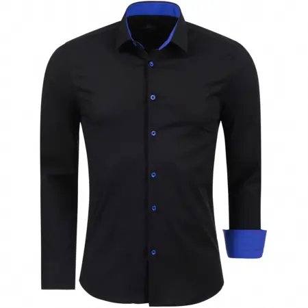 Skjorte med blå knapper