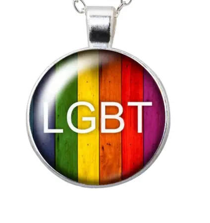 LGBT halskæde med pride farver