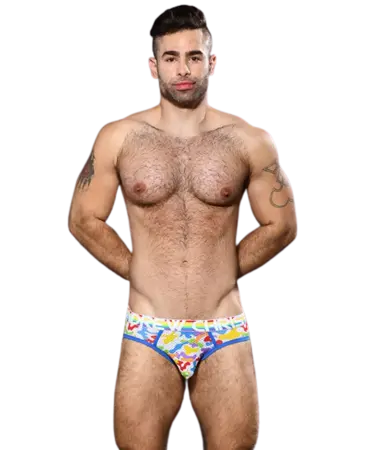 Pride Camouflage Mesh Brief w/ Almost Naked